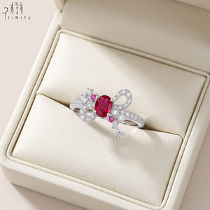 Nouveaux produits en gros du fabricant : Ensemble de bijoux en rubis, or blanc massif 18 carats, diamants naturels véritables, pierres précieuses, bijoux en rubis - Product Image 6