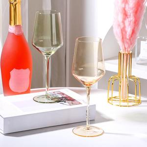 Оптовая Продажа Креативный Красный Винтажный дизайн, бокал для вина, шелкография, логотип, красочный хрустальный бокал, бокал для вина - Product Image 4