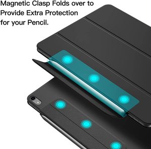 Étui universel en cuir PU magnétique pour <span class=keywords><strong>iPad</strong></span> Mini 6e/7e génération 2021/2024, fonction veille/réveil automatique et emplacement pour stylet - Product Image 3