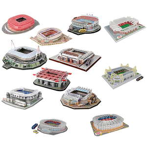 Rompecabezas 3D, Juguetes Educativos <span class=keywords><strong>de</strong></span> Aprendizaje, Rompecabezas <span class=keywords><strong>de</strong></span> Estadio <span class=keywords><strong>de</strong></span> Fútbol Mundial para Armar, Modelo <span class=keywords><strong>de</strong></span> Construcción para Niños - Product Image 1