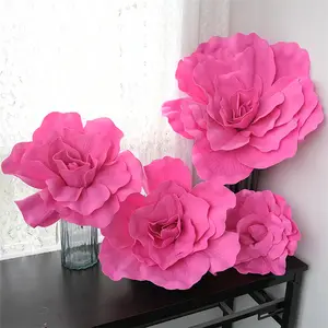 Красочные гигантские поролоновые розы цветы Настенный декор для торгового центра витрина свадебное украшение
