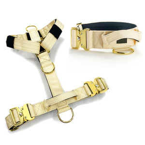 Hochwertiges taktisches Hundehalsband-Geschirrset Kampf-Nylon geschirr mit Metalls chnalle - Product Image 1