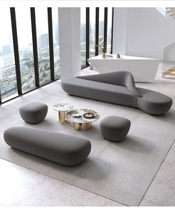 Luxe aanpasbare gebogen bankset, brandwerend, modern premium meubilair voor hotellobby/showroom, woonkamer, appartement - Product Image 4