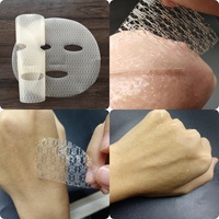 Masque facial en feuille de lifting non invasif, soluble dans l'eau, collagène hydrolysé, nano-or, bio-mimétique, fibre de cellulose en toile d'araignée