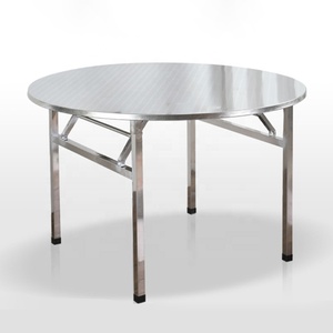 Ngoài trời trong nhà nổi thép không gỉ có thể gập lại 100cm Bàn Ăn Tròn cho nhà hàng nhà căng tin - Product Image 1