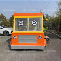 Camion de restauration mobile en fibre de verre certifié CE DOT, pour hamburgers, shawarma, barbecue, pizza, glaces, snacks, chips, hot-dogs, restauration rapide
