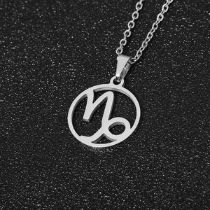 Collier en acier inoxydable plaqué or creux avec 12 signes du zodiaque, symbole minimaliste du horoscope, bijoux pour femmes, cadeau - Product Image 6