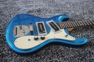 Guitare Weifang 6 cordes bleu métallisé - Product Image 4
