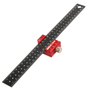 Steel Woodworking Positioning Ruler 30 Cm With 45 Degree 90 Degree Marking Limiter For Precision Measuring And Cutting - Product Image 1