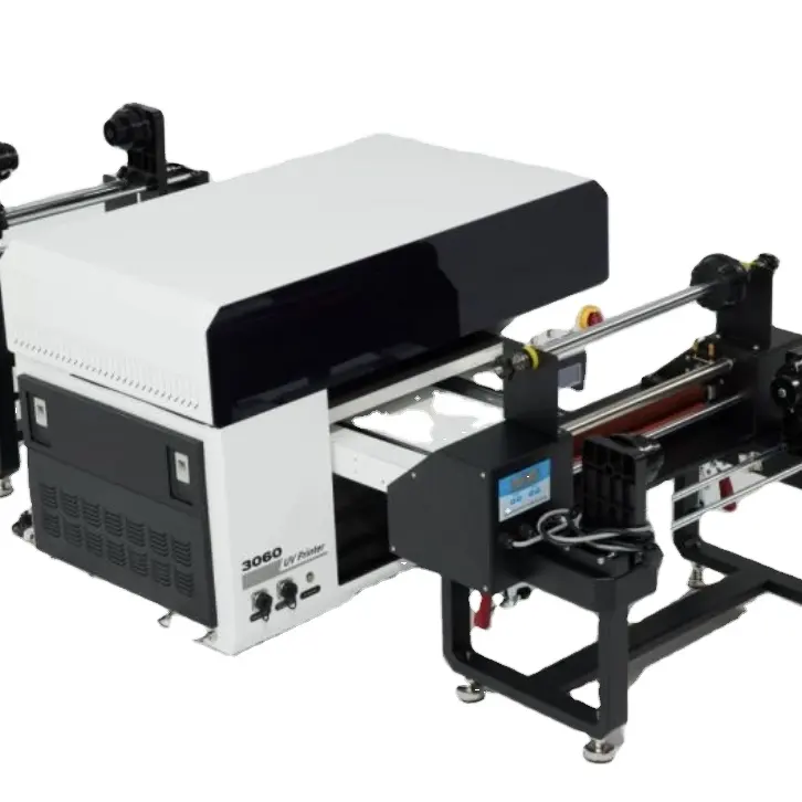 Modle pencetak UV Dtf A3 mesin cetak label gulung ke rol mesin cetak flatbed digital inkjet uv