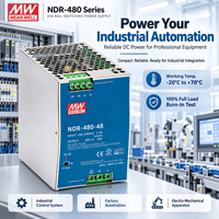 Alimentation électrique industrielle MEANWELL NDR-480-48 48V sur rail DIN 480W PFC pour systèmes de contrôle de machines