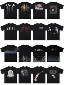 Camiseta de Verano para Hombre, Estilo Europeo Americano, 100% Algodón, Informal, Moderna, con Estampado, Manga Corta, Tejido de Punto Holgado, Gráficos - Product Image 6