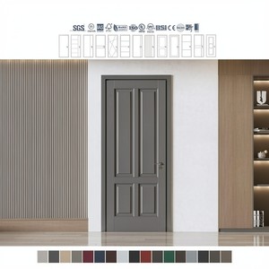 Puertas de Madera para Habitaciones de Foshan Paint Colors, Puertas Interiores de MDF Clásicas de Lujo en Color Beige, Puerta Interior Decorativa en Color Blanco - Product Image 6