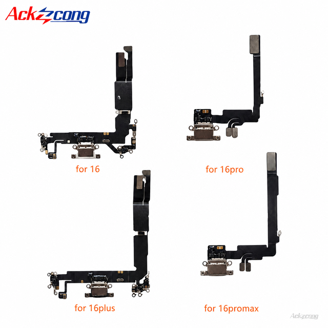 Ackzcong Quality Tested Charging Port Flex Cable for iPhone 11-17 Pro Max Charging Port Flex Ribbon Cable Replacement Parts