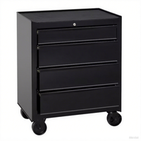 Haute qualité 26 pouces 4 tiroirs Durable Roller Tool Box Cabinet Noir