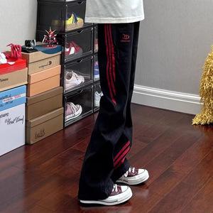 Pantalones vaqueros rectos para hombre con detalles en el borde, estilo informal - Product Image 2