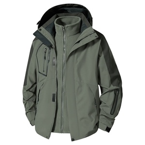 Veste de pêche imperméable d'hiver personnalisée avec logo, veste décontractée chaude pour homme, coupe-vent avec capuche, veste pour homme - Product Image 5