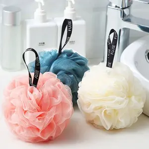 Gmagic Black White Bath Ball Soft Fiber Shower Sponge Puff Loofah Home Rich Bubbles Body Wash Scrubber Balls For Women Men