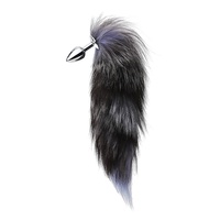 Queue de renard en fourrure véritable, douce, en métal, non imperméable, plug anal pour l'expansion anale, masturbation, jouet pour adultes