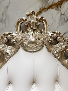 Ensemble de canapés en cuir de vachette couche supérieure de style français avant-garde européenne de luxe en bois massif sculpté pour grand <span class=keywords><strong>appartement</strong></span> Villa Palace - Product Image 4