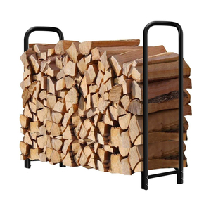 4ft and 8ft Heavy Duty Indoor Outdoor Firewood Storage <strong>Log</strong> <strong>Rack</strong> with Cover - Product Image 2