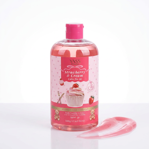 Collection de produits de bain parfumés YASS - Gel douche et bain à la fraise et à la crème OEM/ODM - Product Image 2