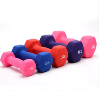 Haltère d'entraînement de musculation en fonte solide enduit de plastique hexagonal coloré spécial