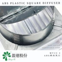 Diffuseur multivent moderne en plastique carré, sans corrosion, à faible bruit de vent MV23 2 pour les systèmes de conduits d'air des centres commerciaux et des entrepôts