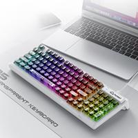 Clavier transparent M95 avec câble de TYPE-C indépendant, clavier de jeu personnalisé, éclairage rétro-éclairé rvb, cadeaux pour joueurs PC