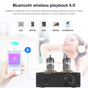 BRZHIFI Factory Wholesale HiFi Level BT 5.0 <strong>Mini</strong> Size Aluminum Vacuum Tube Headphone <strong>Amplifier</strong> - Product Image 3