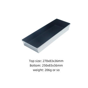 מותאם אישית מנות יחיד להתאמה אישית מלבן אלומיניום פיצה למגש אפייה עם מכסה - Product Image 5