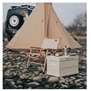 Boîte de rangement pliable en plein air Bacs de rangement pour PC de camping avec couvercle amovible Type d'étui à aliments Conteneur de stockage de voiture - Product Image 2
