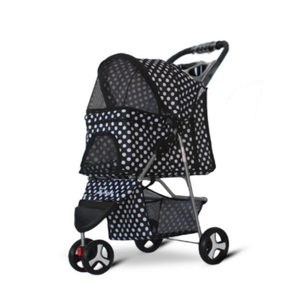 4輪カート付きの簡単な折りたたみ式犬用トロリーペットベビーカー - Product Image 3