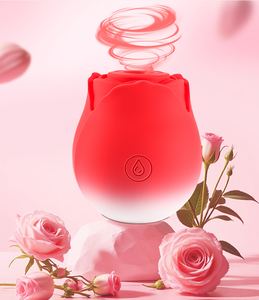 Yeni degrade renk gül şekli kadın emme gül oyuncak simülatörü klitoral enayi gül vibratör ve kadınlar için emme seks oyuncak - Product Image 4