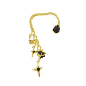 1 pièce Boucles d'oreilles manchette hexagramme sans perçage pour femme, style punk, étoile géométrique, chic, à clipser, bijoux - Product Image 4