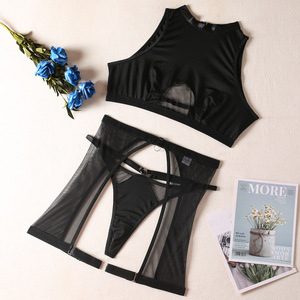 High-End Women's Lace Underwear Sport High Collar Design Lingerie Sets Hollow Out Bra and Panty Set for Women - Product Image 5