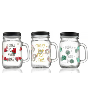 16oz 500ml Mug với tùy chỉnh màn hình <span class=keywords><strong>in</strong></span> ấn bán buôn Glass <span class=keywords><strong>Mason</strong></span> Jar cup với rơm và miệng rộng - Product Image 6
