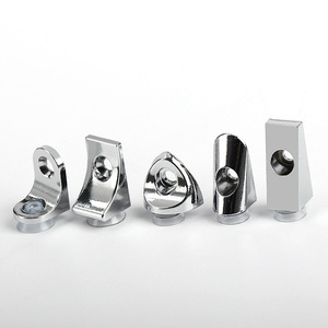 Stainless Steel Shelf <b>Brackets</b> Support Clips For Wardrobe Partition And Glass Fixing <b>Silver</b> Durable Hardware Accessories - Product Image 5