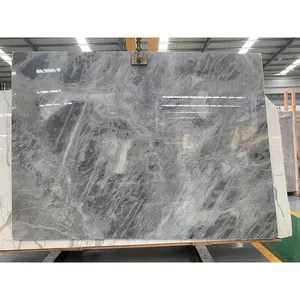 Customized Italian bardiglio grey marble luxury grey marble 12 inch x 24 inch wall and floor stone tile