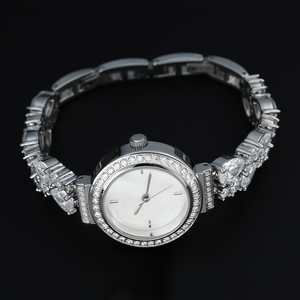 Luxury Ladies Quartz <b>Watch</b> <b>Custom</b> <b>Logo</b> Zircon Diamond Inlay Fashion Business Wristwatch OEM ODM - Product Image 3