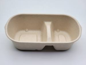 Lonchera de Bagazo Compostable de 850 ml con <span class=keywords><strong>2</strong></span> Compartimentos - Product Image 3