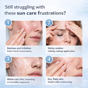 OEM Private Label Hyalu-Cica Water-Fit Sun <b>Serum</b> UV Organic <b>Face</b> Care Products for Day Sun Protect and Moisturizing - Product Image 2