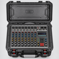 Console de mixage audio professionnelle avec amplificateur intégré, effets DSP et flight case pour DJ, scène, karaoké, système de sonorisation PA