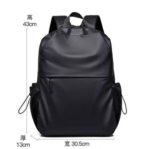 Large Capacity Oxford Nylon Water Resistant <b>Simple</b> Solid Color Fashion Unisex Student Travel <b>Backpack</b> Computer Interlayer Curved - Product Image 2