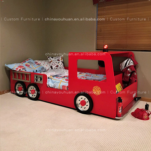 Letto per Ragazzi a Forma di Auto, Design Personalizzato, Letto Singolo con Contenitore, Letto Multifunzionale in Legno Massello per Bambini - Product Image 2