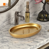Ensemble d'accessoires de salle de bain en résine dorée de luxe, 5 pièces, flacon de lotion doré de luxe et porte-savon, ensemble fonctionnel de cinq pièces