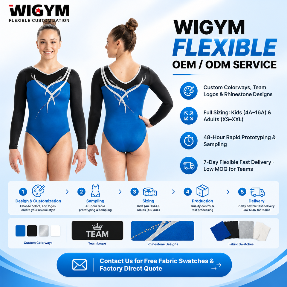 Custom OEM Long Sleeve Gymnastics Leotards Sparkly Crystal Rhinestone ...