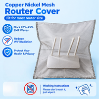 Housse de protection pour routeur WiFi, pour la maison, la chambre, le bureau, en tissu maillé cuivre-nickel, pour la protection du signal, protection contre les ondes électromagnétiques, étui conducteur