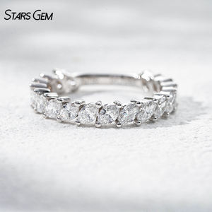 แหวนทองคำแท้ 18K StarsGem ประดับเพชรเม็ดเดี่ยวทรงมาร์คีส์ 1.72 กะรัต (2.5*4 มม.) เพาะเลี้ยงในห้องปฏิบัติการ สี DEF ความสะอาดระดับ VS ดีไซน์คลาสสิกสำหรับทั้งชายและหญิง ชุบโรเดียมแบบเต็มวง - Product Image 2