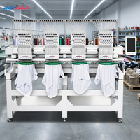 Machine à broder informatisée REVHON tout-en-un à 4 têtes, nouvelle, pour usage domestique, avec engrenage à roulement pour vêtements et accessoires